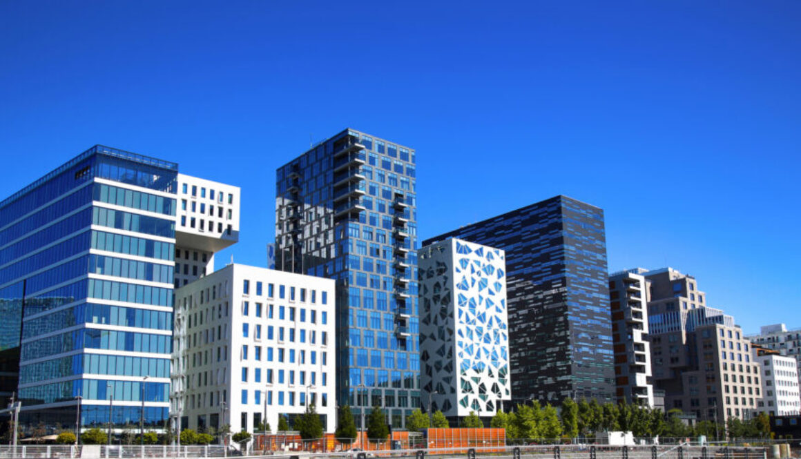 Panoramic,View,Of,Modern,Buildings,In,Oslo,,Norway